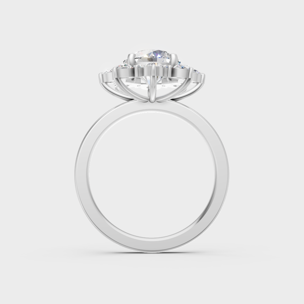 High-Polish 950 Platinum Round Lab Diamond Ring For Maximum Shine