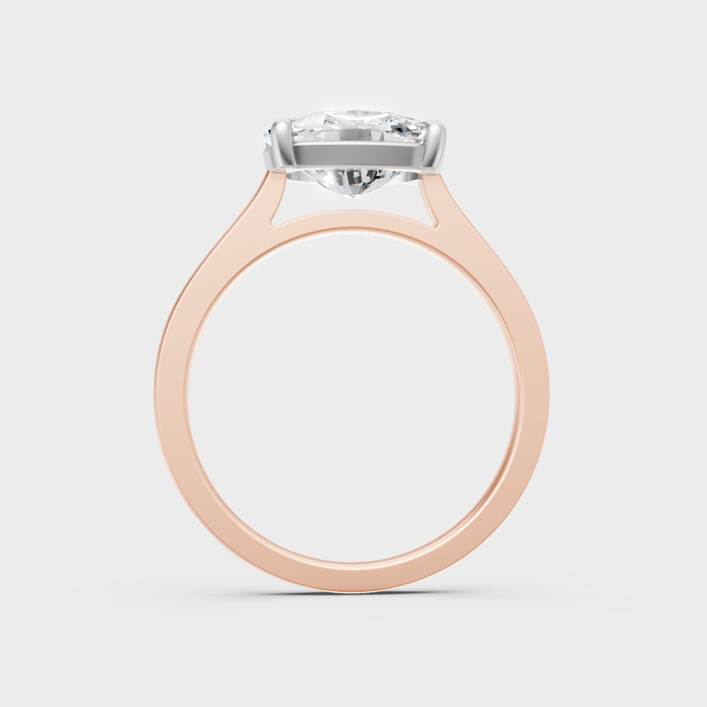 Radiant 2.75Ct Cushion Lab-Grown Diamond Set In A Multi-Tone Gold Designer Band