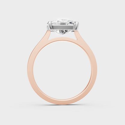 Radiant 2.75Ct Cushion Lab-Grown Diamond Set In A Multi-Tone Gold Designer Band