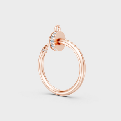 Modern 9K Rose Gold Diamond Pendant With A Brilliant Sustainable Diamond