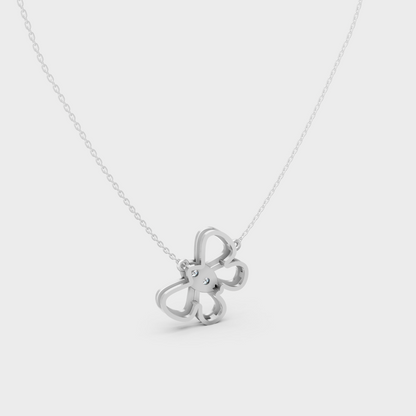 Certified Lab-Grown Diamond Pendant Necklace 0.16 Ct Platinum