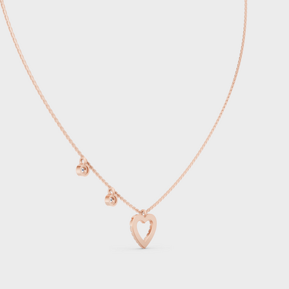 Customizable Rose Gold Round-Shaped Lab Diamond Pendant For A Sophisticated Look