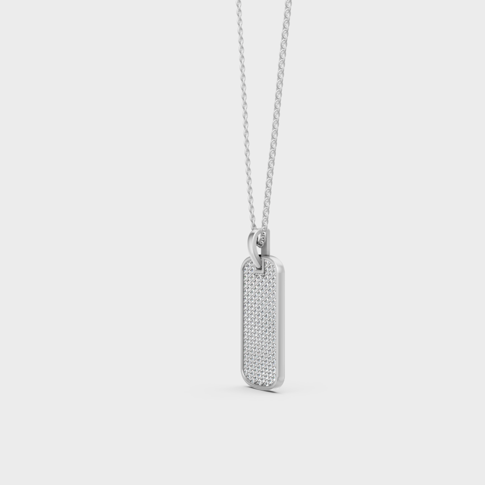 High-Polish 950 Platinum Round Lab Diamond Pendant For Maximum Shine For Men