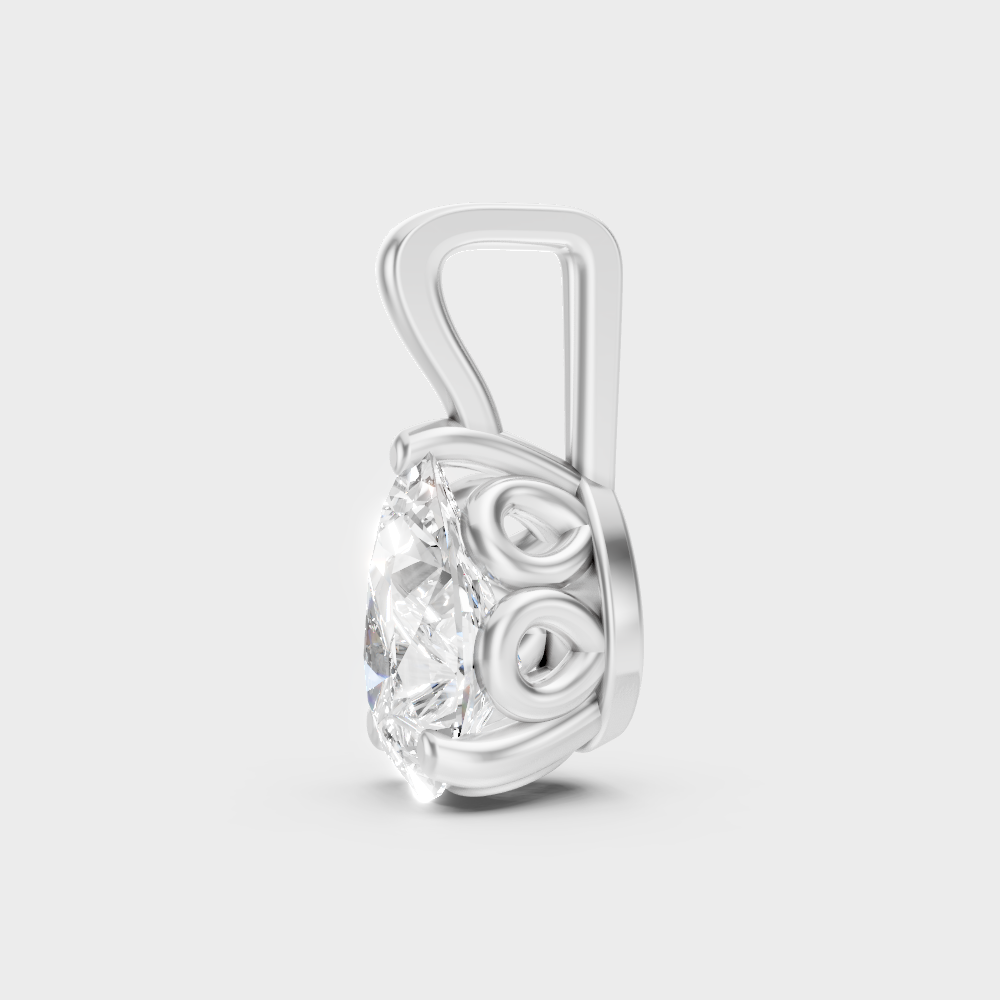 Elegant Pear Cut Diamond Pendant White Gold