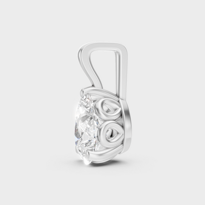 Elegant Pear Cut Diamond Pendant White Gold