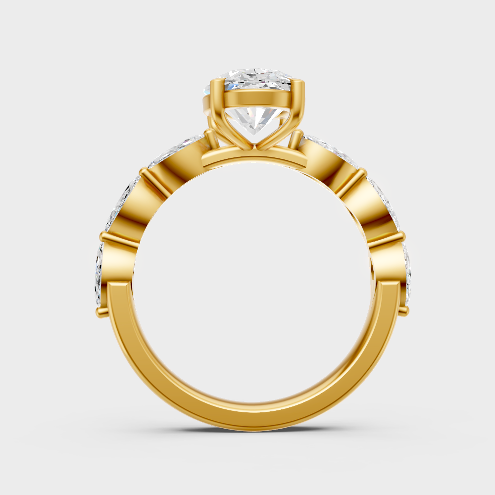 Yellow Gold Oval Diamond Engagement Ring For A Timeless And Ethical Style