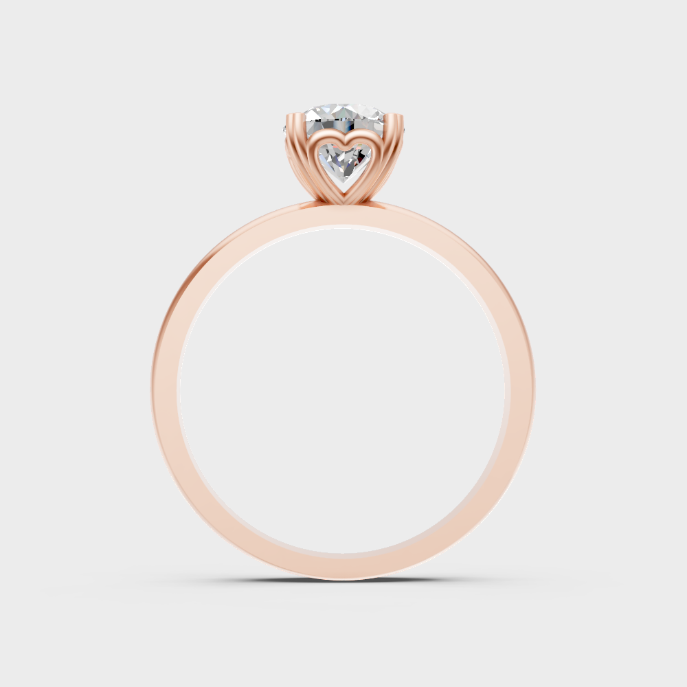 Modern Rose Gold Engagement Ring With A Brilliant Sustainable Diamond