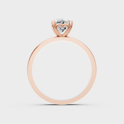 Modern Rose Gold Engagement Ring With A Brilliant Sustainable Diamond