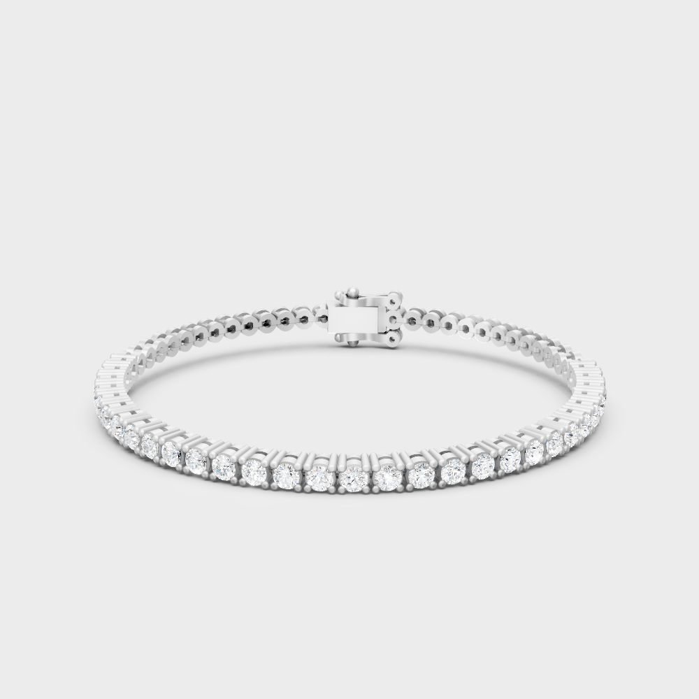 1.95 Ct Round Cut Lab-Grown Diamond Tennis Bracelet White Gold