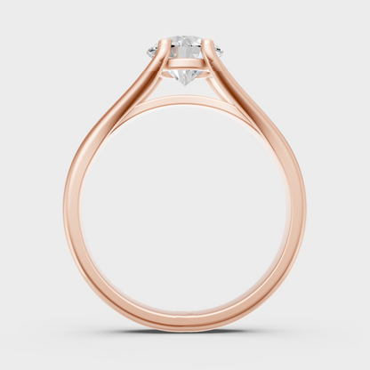 Modern Rose Gold Engagement Ring With A Brilliant Sustainable Diamond