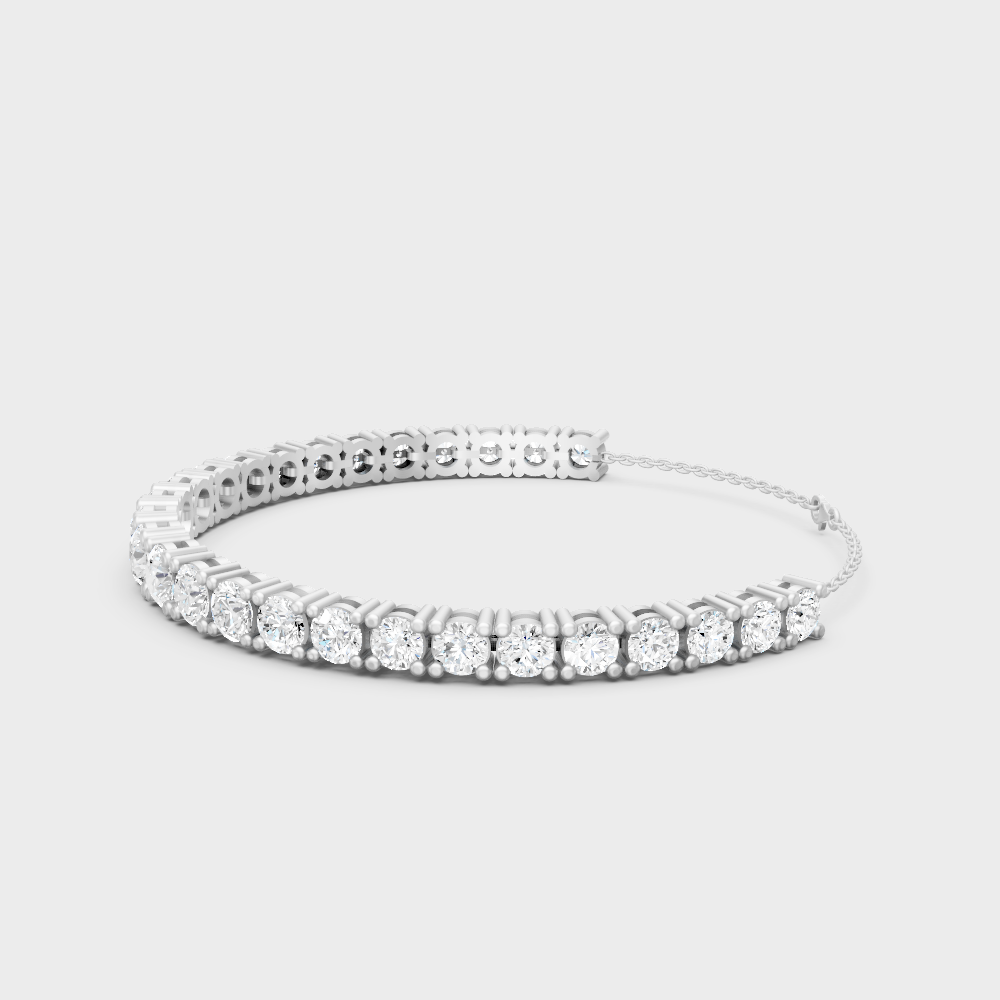 Premium Round Lab Diamond Bracelet Platinum