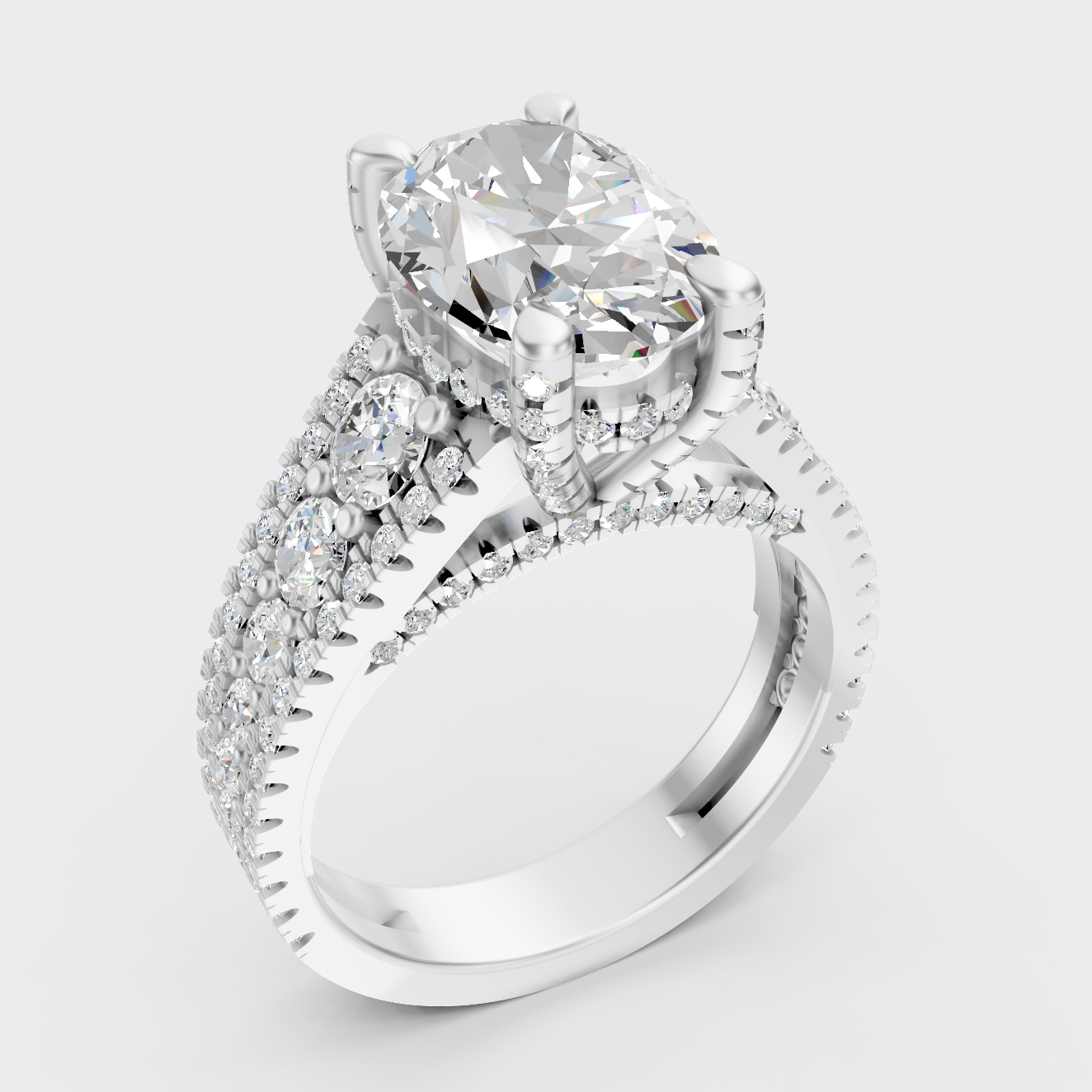 Platinum Fine Jewelry Solitaire Ring For Women