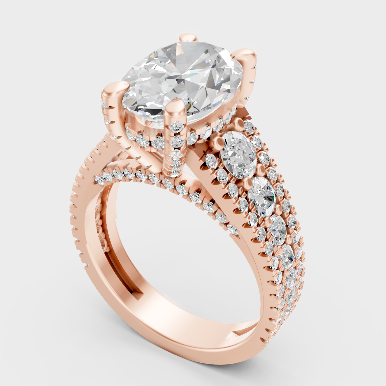 Ethical Lab Grown Oval Ring In Rose Gold
