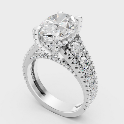 Premium Platinum Oval Diamond Ring Timeless Sophistication