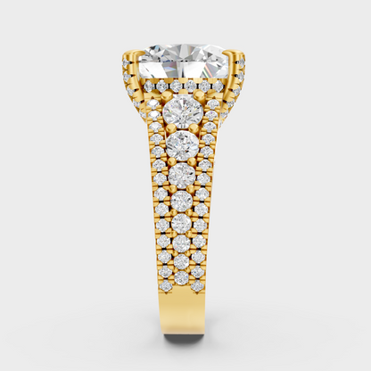 Elegant Oval Diamond Proposal Ring In Yellow Gold