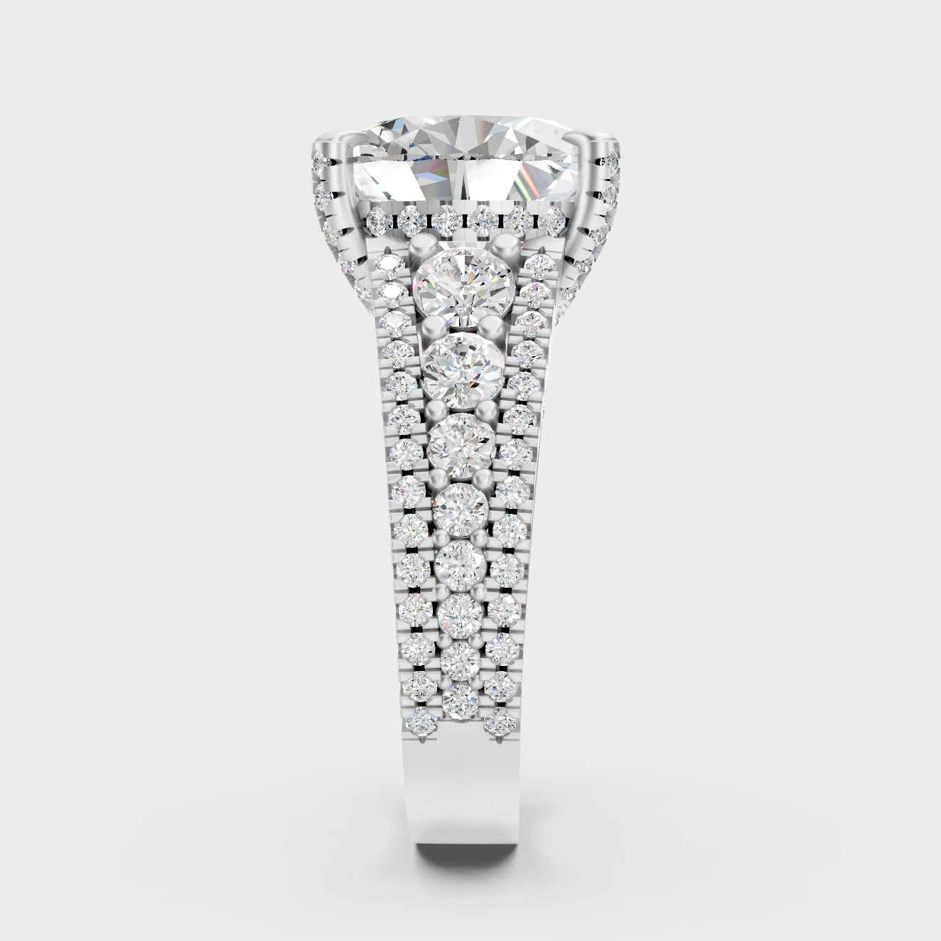 White Gold Certified Oval Diamond Ring Fine Jewelry