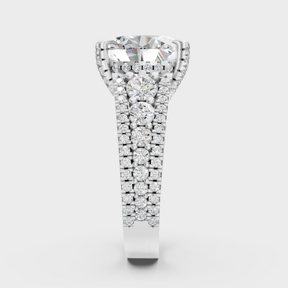 White Gold Certified Oval Diamond Ring Fine Jewelry