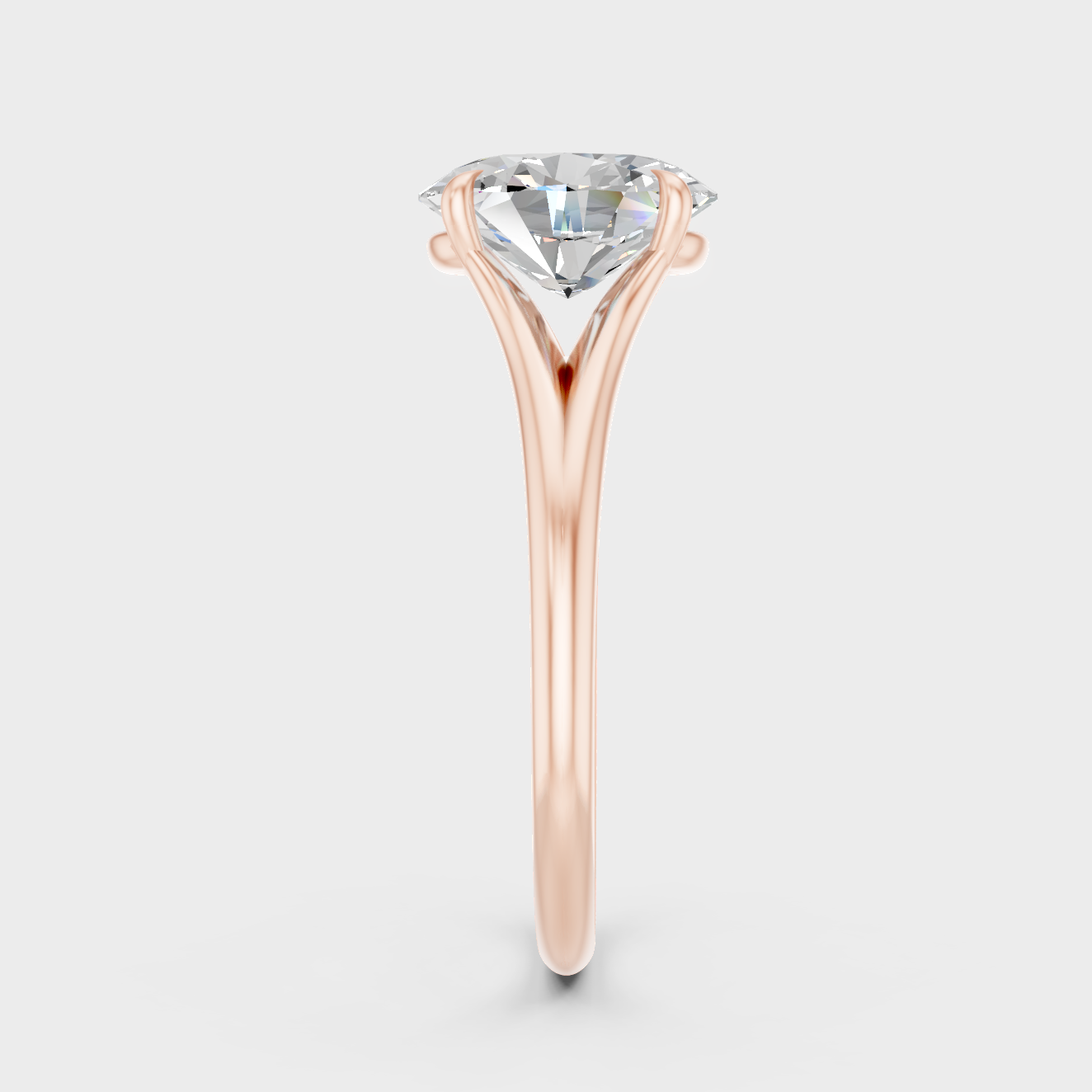 Rose Gold Oval Diamond Ring 1 To 5 Ct Ethical Sparkle Jewelry