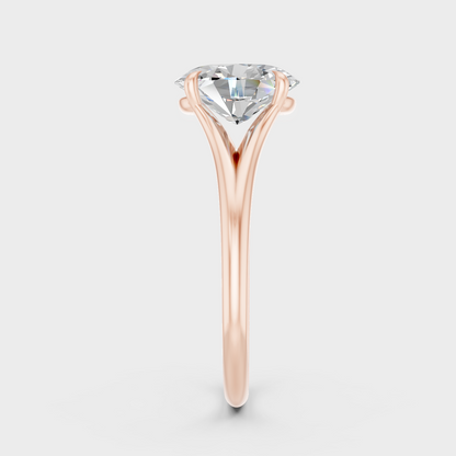 Rose Gold Oval Diamond Ring 1 To 5 Ct Ethical Sparkle Jewelry