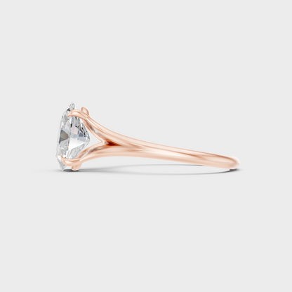 Rose Gold Oval Diamond Ring 1 To 5 Ct Everyday Elegant Jewelry