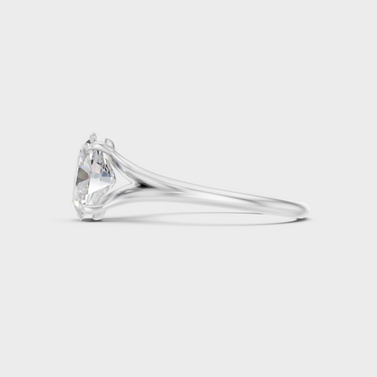 White Gold Oval Diamond Ring 1 To 5 Ct Modern Luxury Design