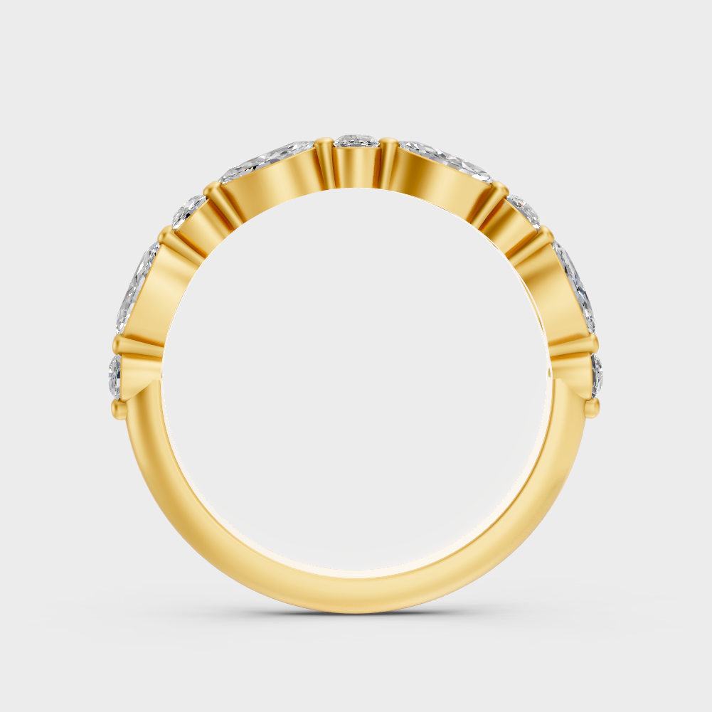 Yellow Gold Diamond Anniversary Band Luxury Jewelry