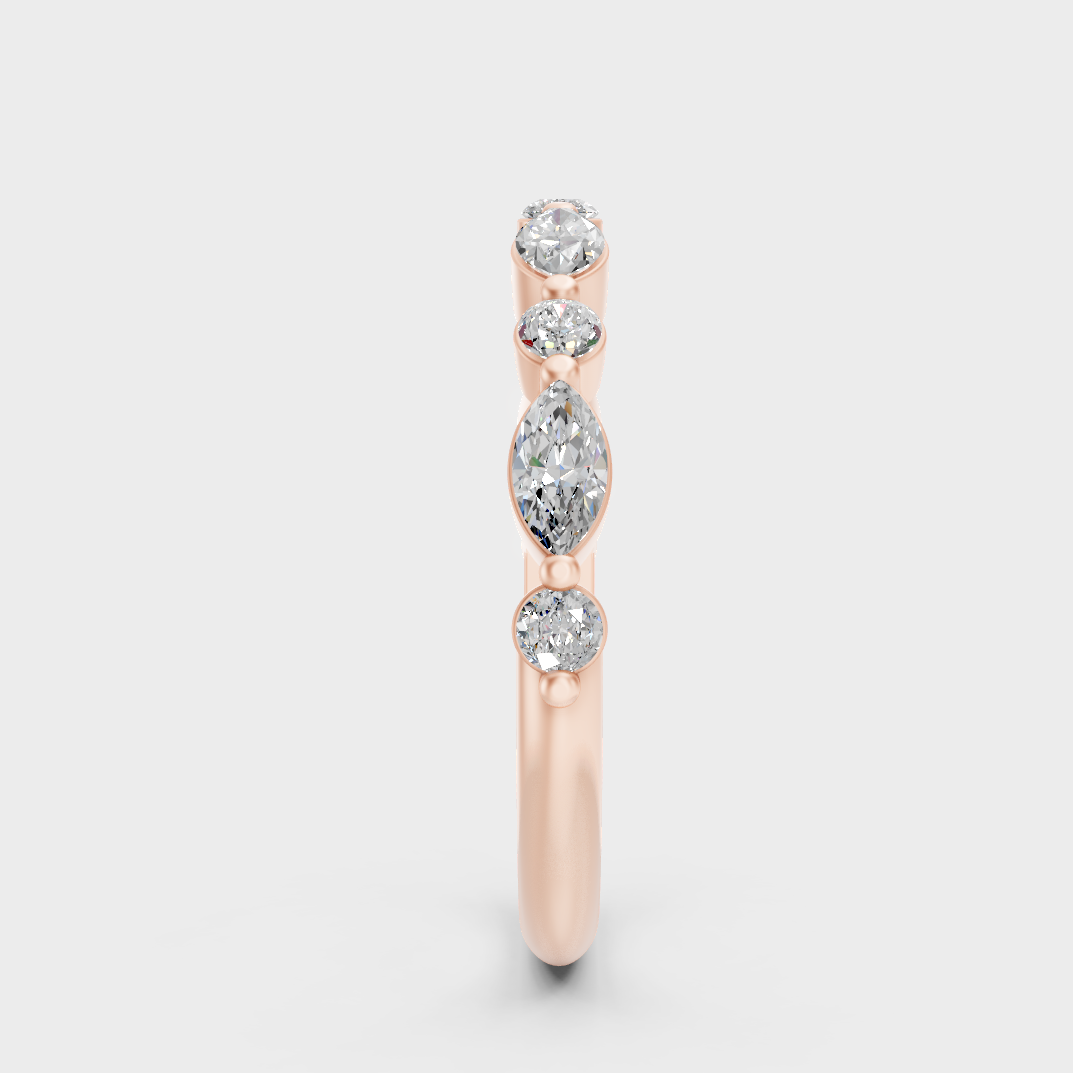 Rose Gold Ethical Lab Grown Diamond Band For Women