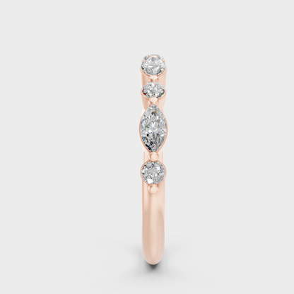 Rose Gold Ethical Lab Grown Diamond Band For Women