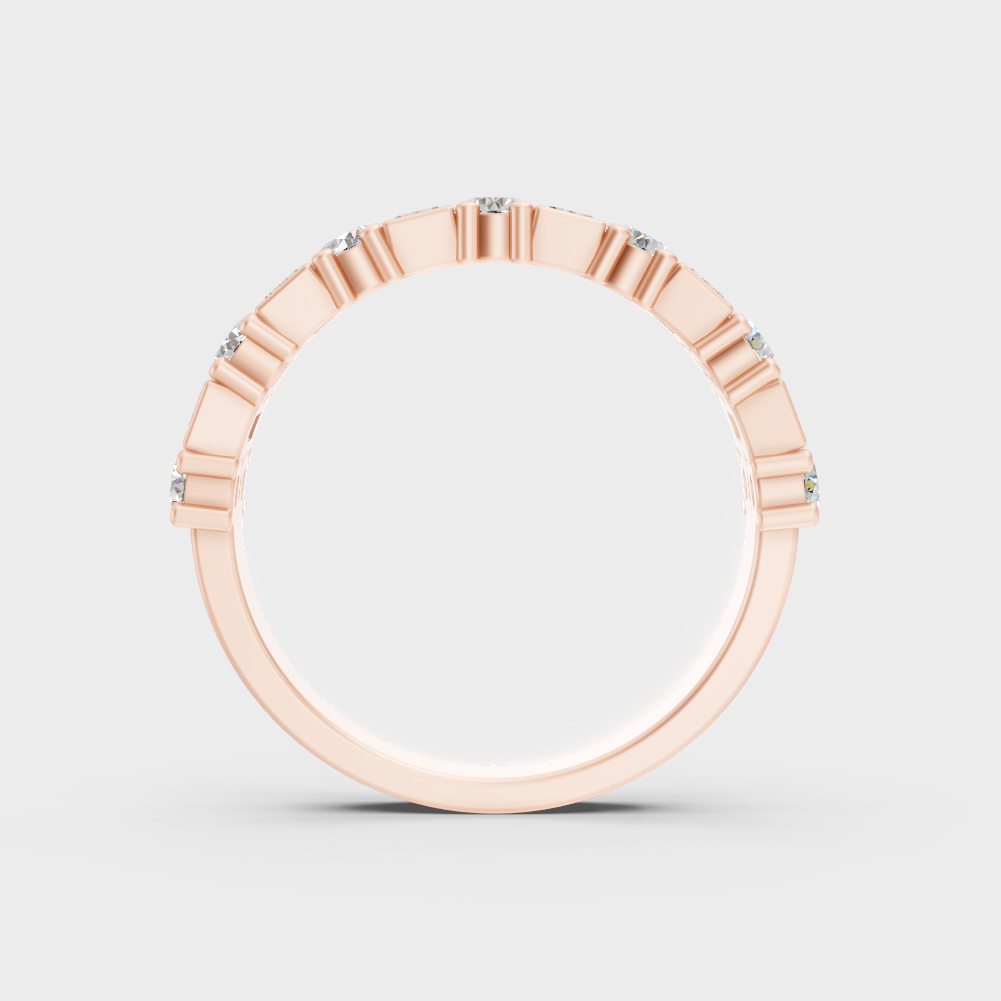Ethical Lab Grown Diamond Band In Rose Gold