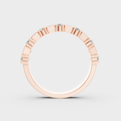 Ethical Lab Grown Diamond Band In Rose Gold