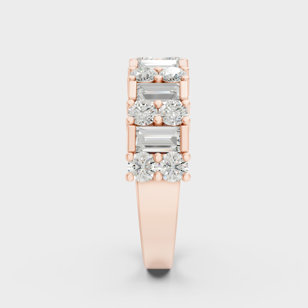 Rose Gold Diamond Band With Ethical Lab Diamonds