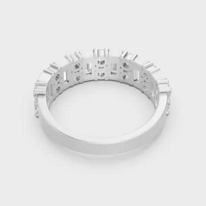 White Gold Diamond Band For Modern Elegance