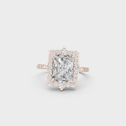 Rose Gold Engagement Ring Set With Ethical Lab Diamonds