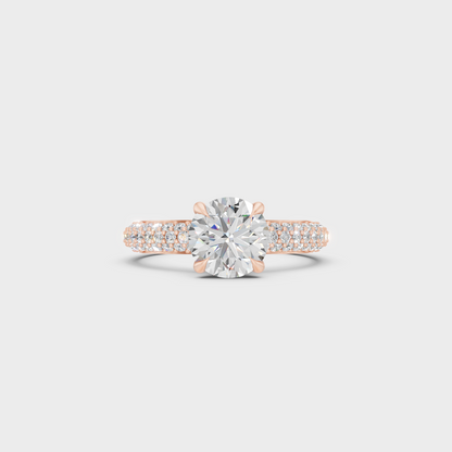 Rose Gold Engagement Ring Set With Ethical Lab Diamonds