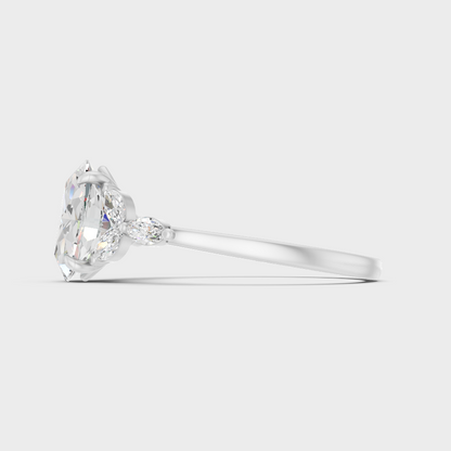 Platinum Fine Jewelry Oval Marquise Ring Set For Women