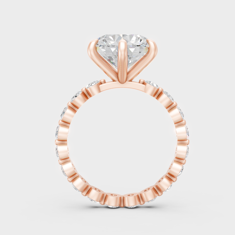 Rose Gold Eternity Ring Set With Ethical Lab Diamonds