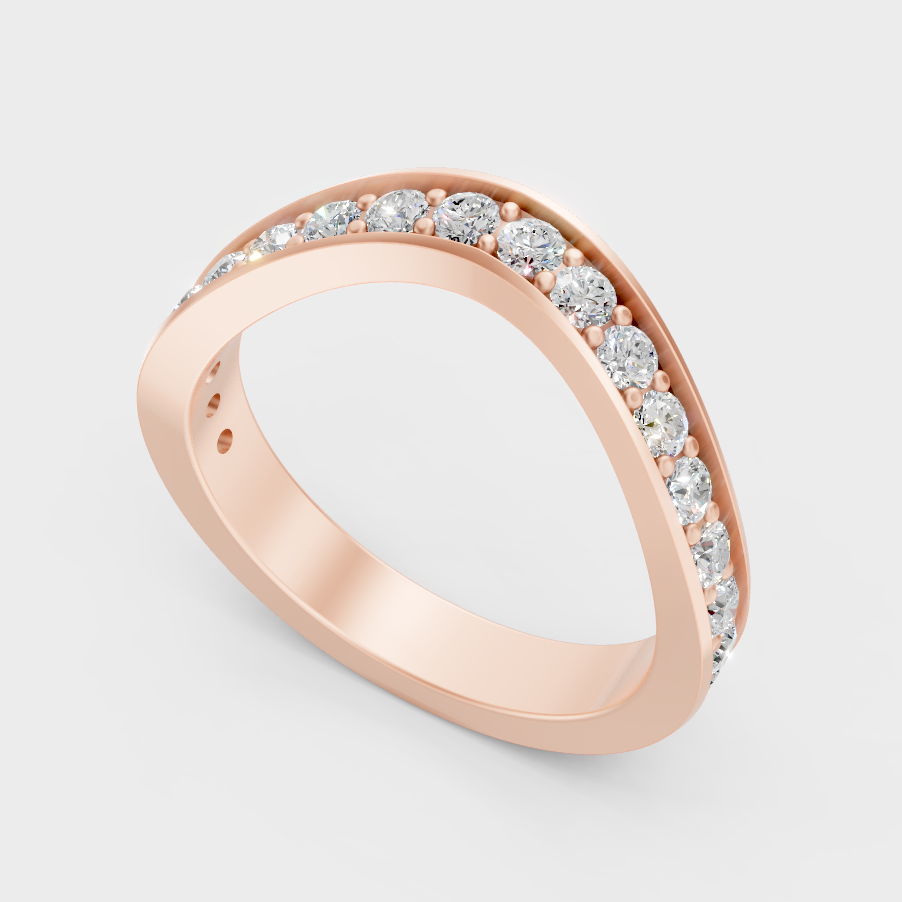 Ethical Lab Grown Diamond Band Ring In Rose Gold