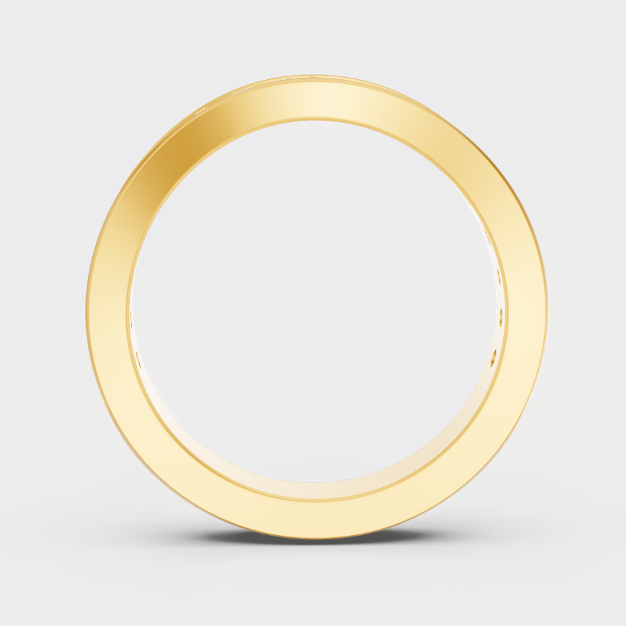 Yellow Gold Round Diamond Stackable Band Luxury Design