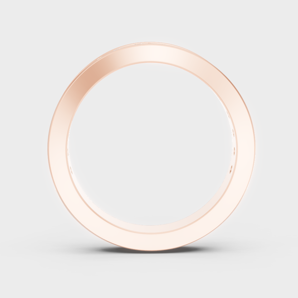 Rose Gold Diamond Band Ring With Ethical Lab Diamonds