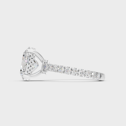 Platinum Fine Jewelry Hidden Halo Ring Set For Women