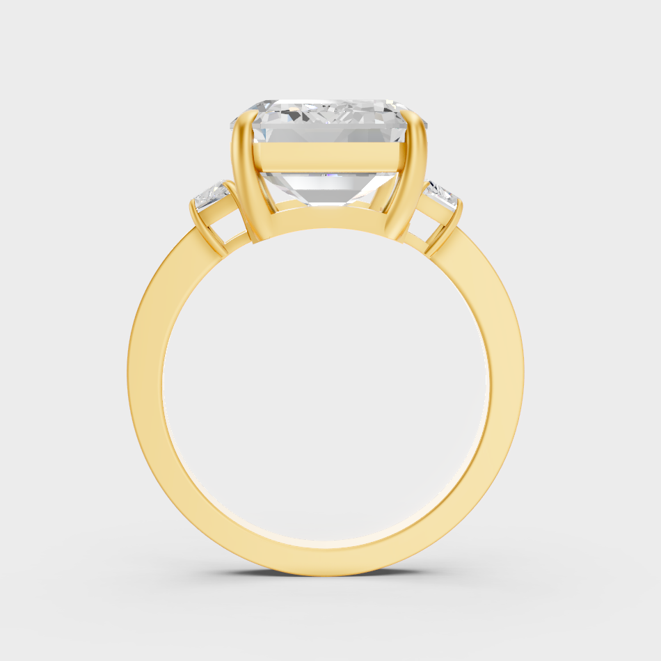 Yellow Gold Emerald Statement Ring Luxury Fine Jewelry