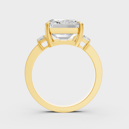 Yellow Gold Emerald Statement Ring Luxury Fine Jewelry