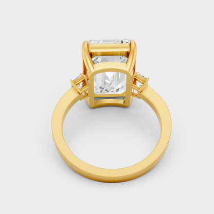 Designer Emerald Diamond Ring In Yellow Gold