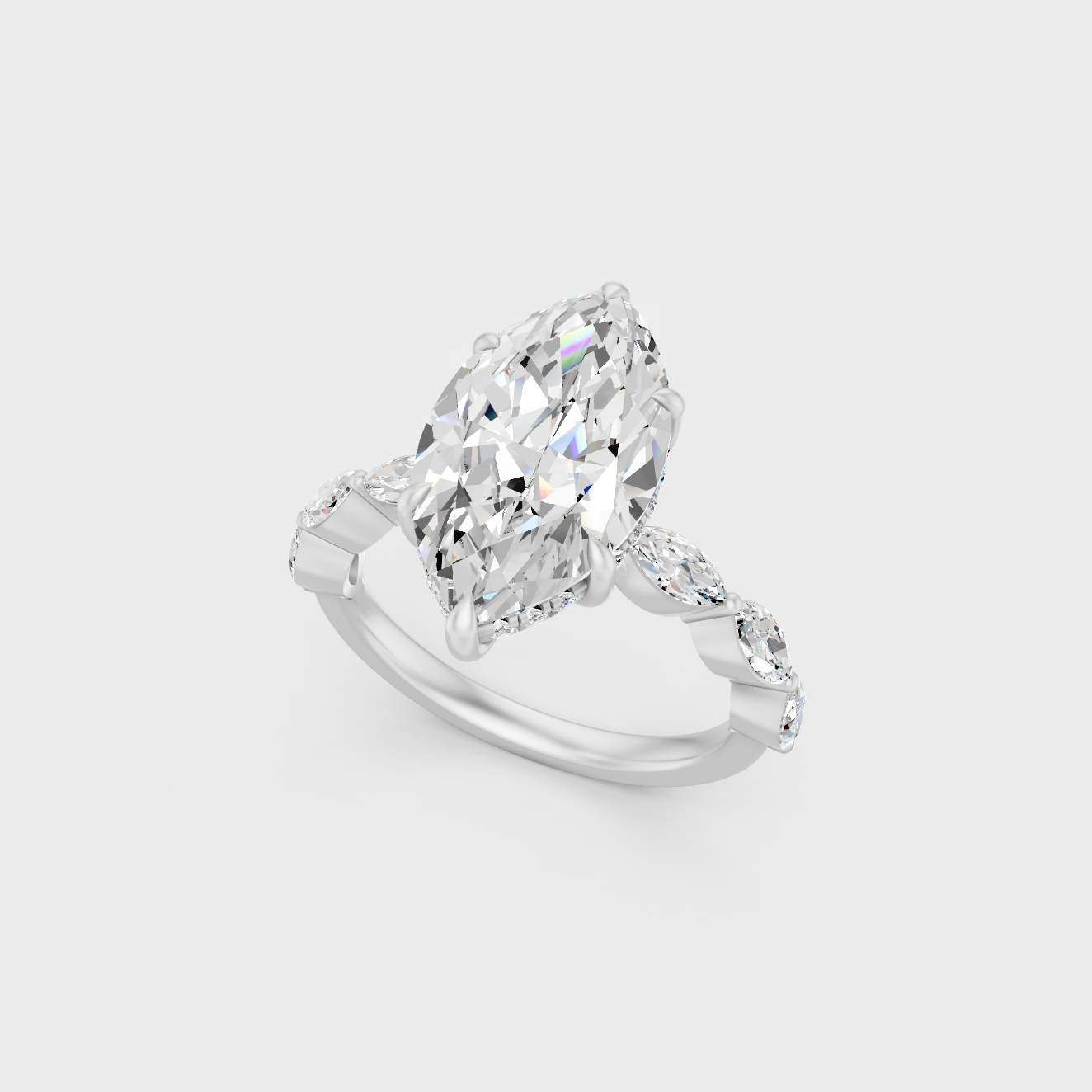 Platinum Marquise Cut Diamond Ring Timeless Luxury Design
