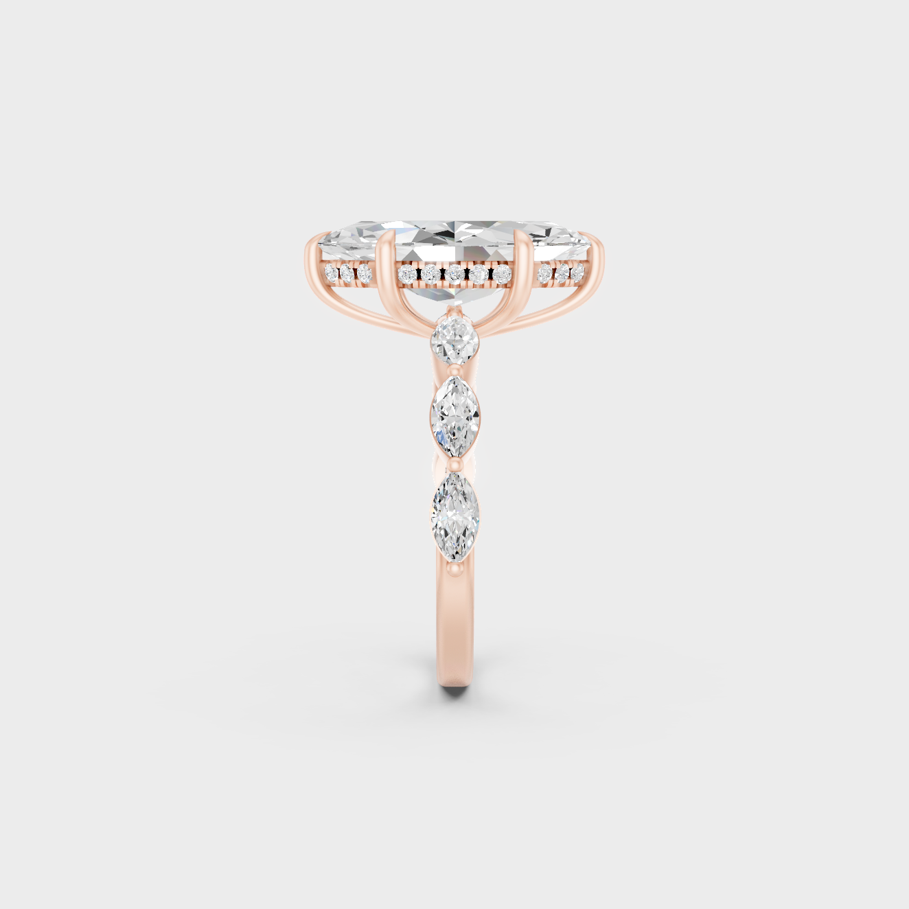 Rose Gold Engagement Ring With Ethical Lab Diamonds