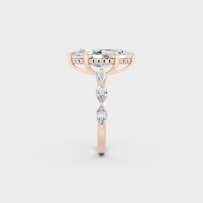 Rose Gold Engagement Ring With Ethical Lab Diamonds