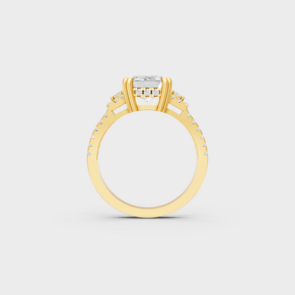 Yellow Gold Emerald Statement Ring Luxury Jewelry