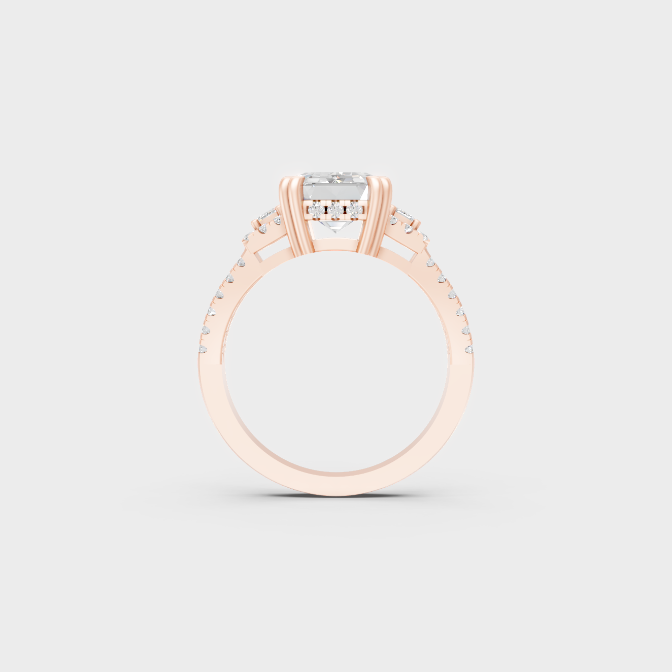 Rose Gold Engagement Ring With Ethical Lab Diamonds