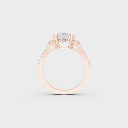 Rose Gold Engagement Ring With Ethical Lab Diamonds