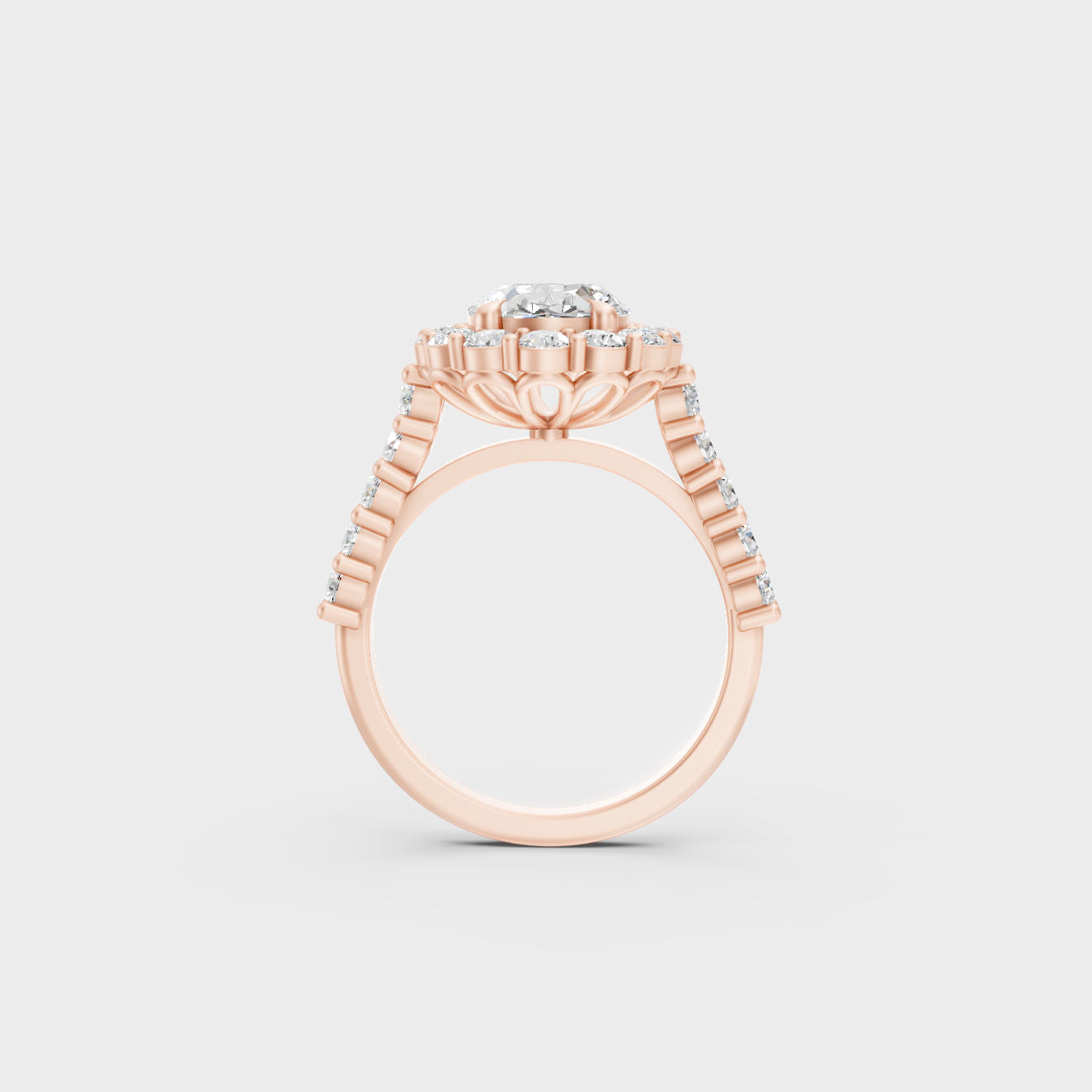 Ethical Lab Grown Oval Solitaire Ring In Rose Gold
